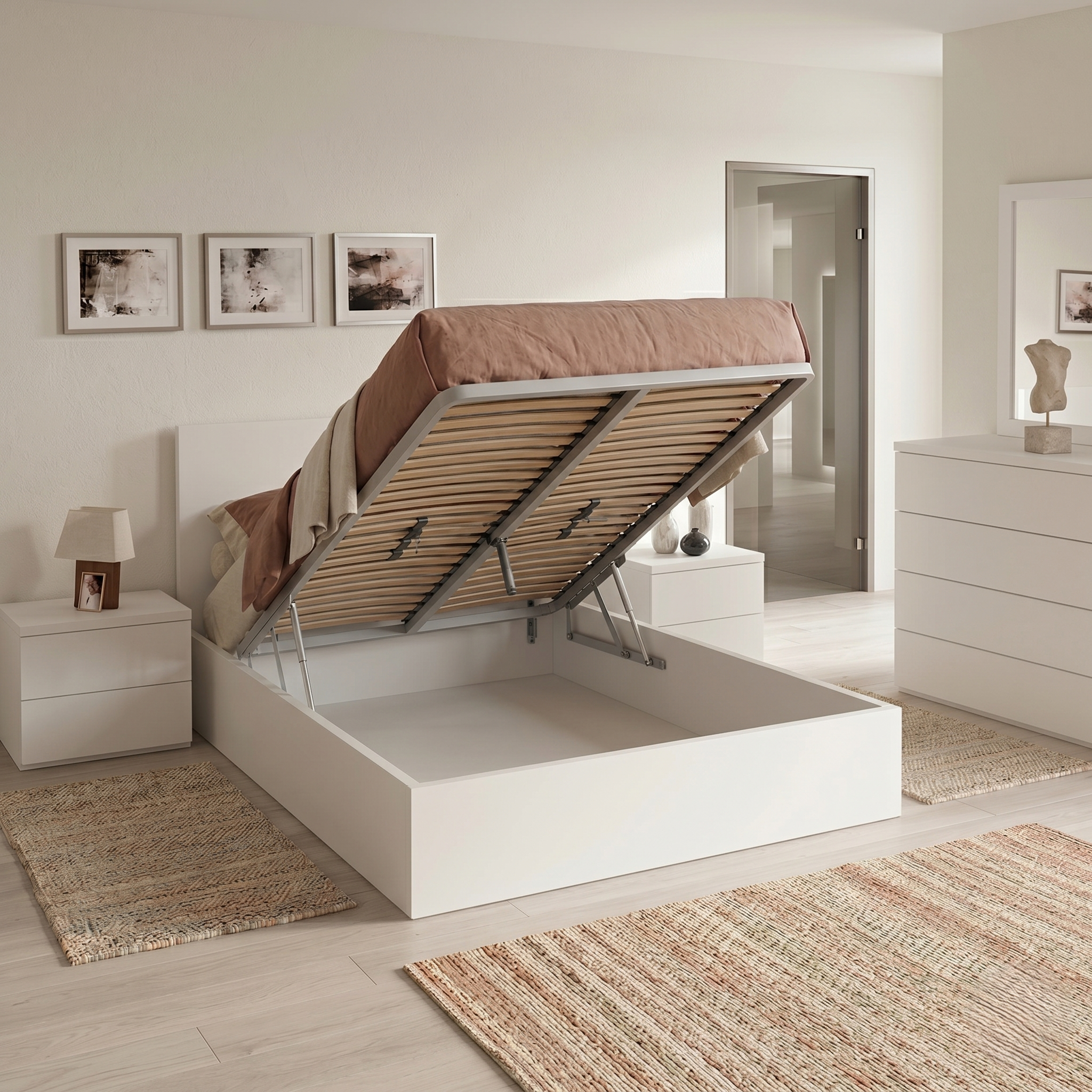 Quarto Livorno (cama +2x mesa cabeceira + comoda + espelho | Personalizavel) - Imagem 6