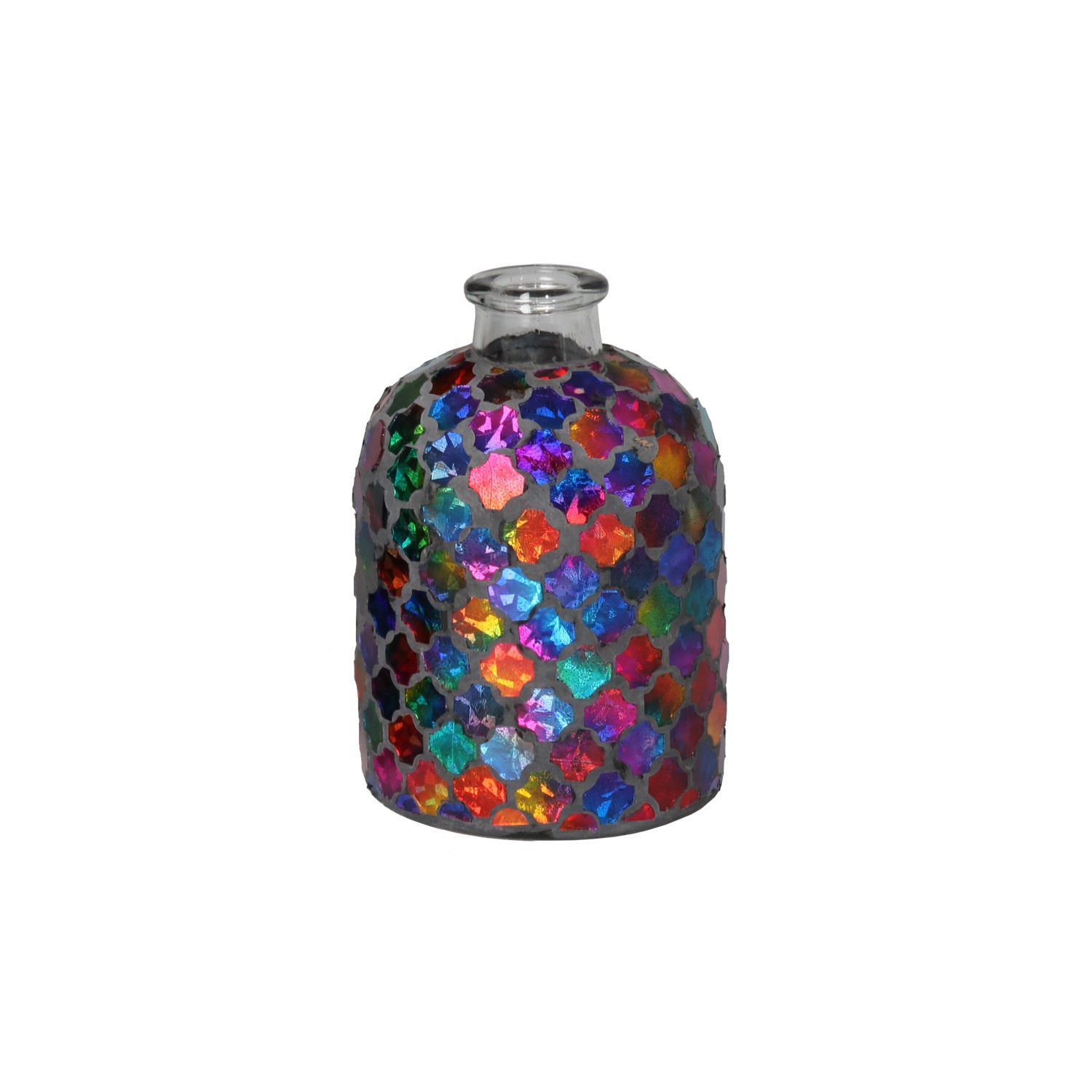Jarro cristais multi-cores