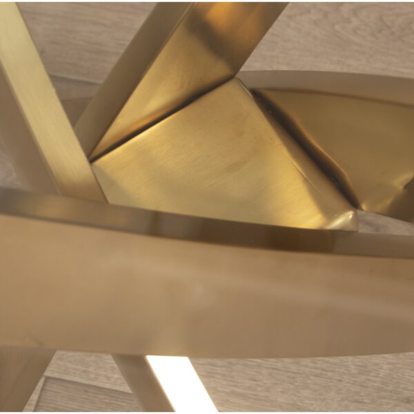 Mesa Redonda Metal Dourado/cristal