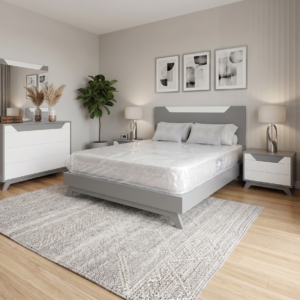 Quarto Milan 3243 (cama + 2x mesa de cabeceira + cômoda + espelho | Personalizavel)