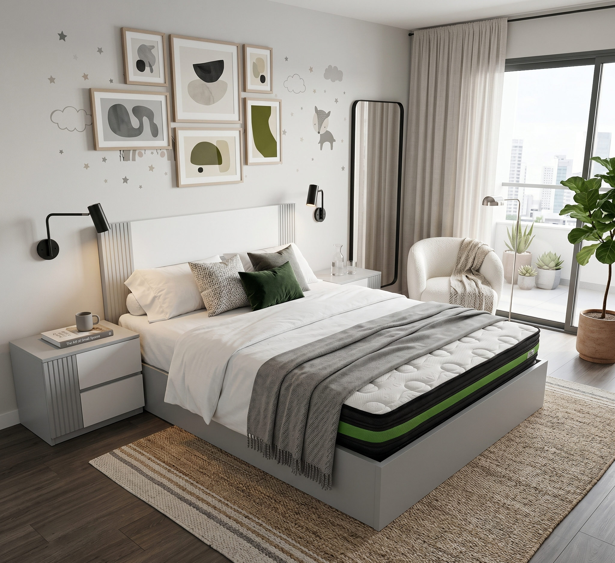 Quarto Ripado 3254/2 (cama +2x mesa cabeceira + cômoda + espelho | Personalizável) - Imagem 11