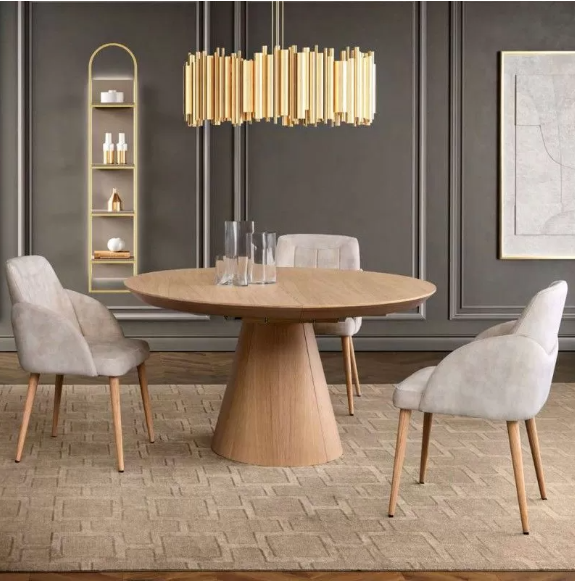 Mesa de Jantar Corvo Ext.Red.Pé Cone - Imagem 2