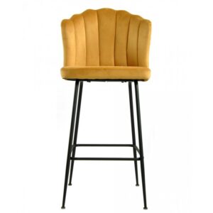 Banco bar Devin (metal + veludo | Não personalizavel)