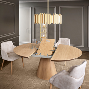 Mesa de Jantar Corvo Ext.Red.Pé Cone