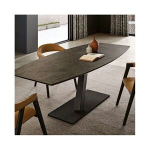 Mesa de Jantar CORVO Fixa - Oval - Pé ferro Inclinado