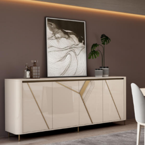 Aparador Toronto 01 (210cm | c/pés metal | Lacado | Personalizável)