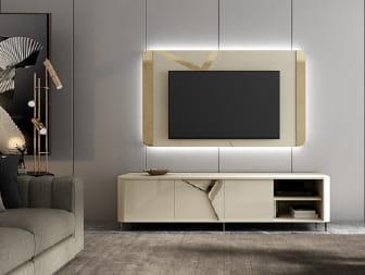 Estante Toronto 01 (200cm | base tv + Painel | Lacado | Personalizável