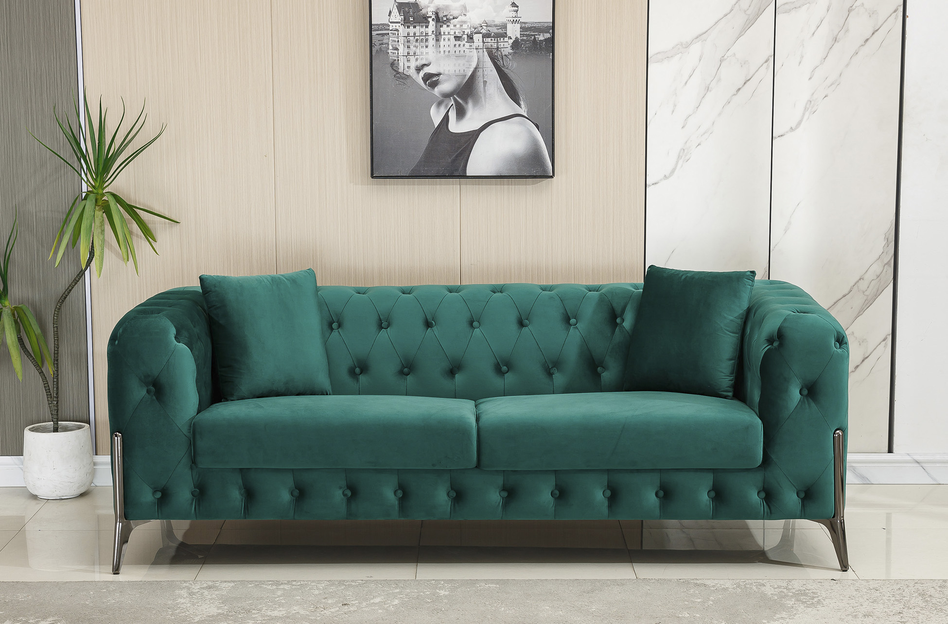 Sofá Cindy (202cm | Veludo ou linho) - Imagem 5