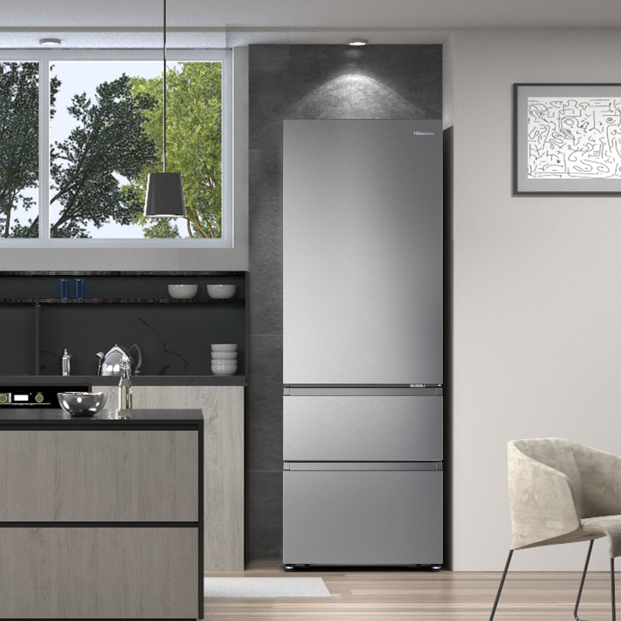 Combinado Hisense RT641N4AIE (200Ax70Lcm | 493L | No Frost | E) - Imagem 2