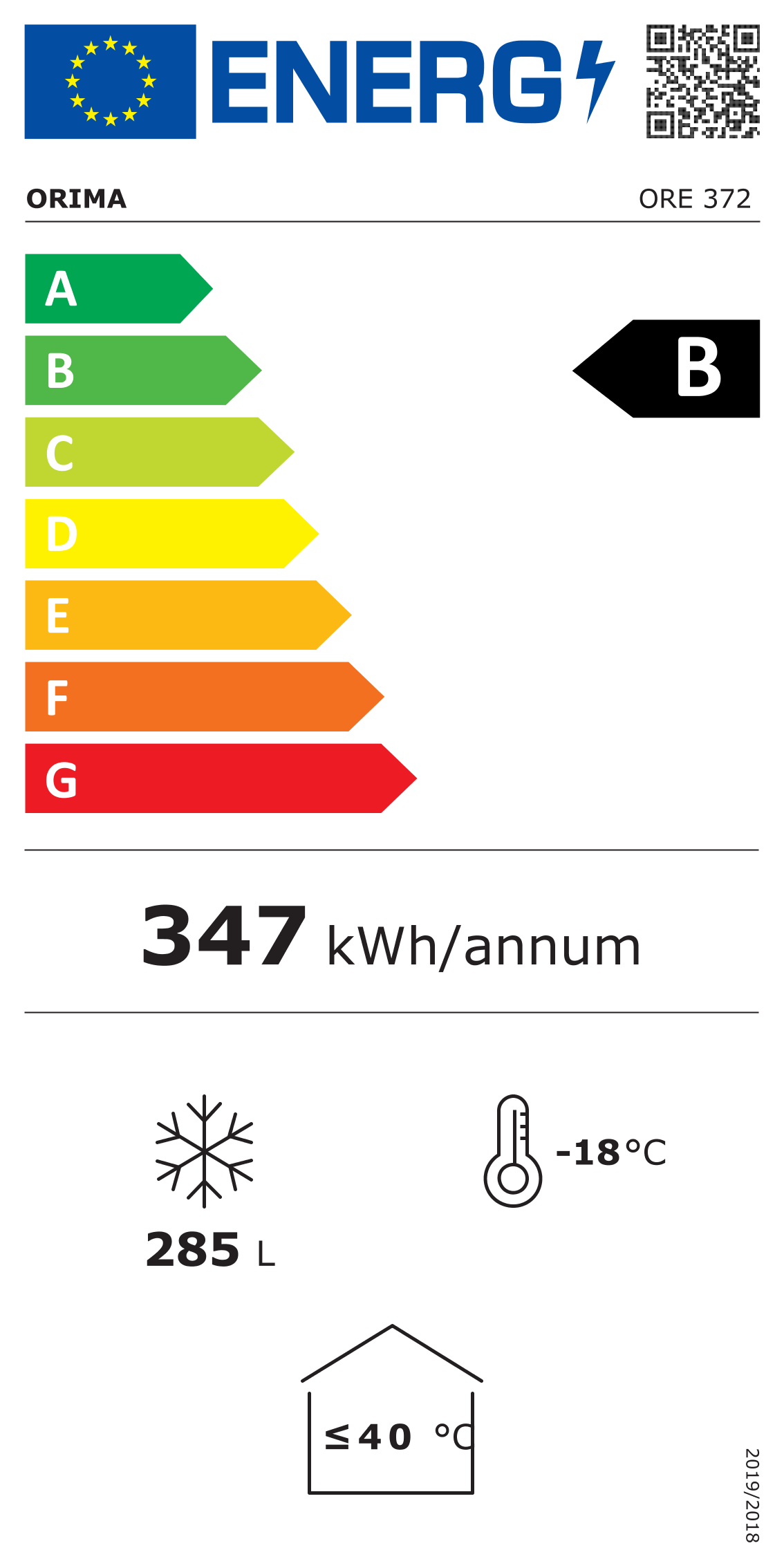 Congelador Orima ORE372 (117cm | 285L | B) - Imagem 2
